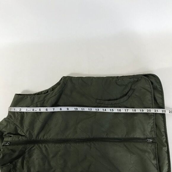 Columbia GRT Full Zip Vest Women's XS Green Floral Pockets Outdoor Winter Lined - Picture 9 of 12